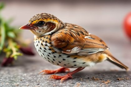 سُمان مُدخن مثالي على طبق خشبي مع أعشاب طازجة