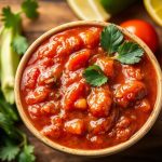 روتيل منزلية: طماطم مقطعة وفلفل حار طازج