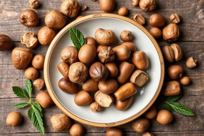 طبق نباتي شهي بلمسات من المكسرات البرية والمغذية