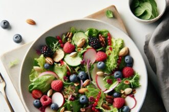 Brighten Your Plate: Spring Mix Salad with Berries & Nuts