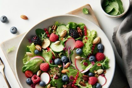 Brighten Your Plate: Spring Mix Salad with Berries & Nuts