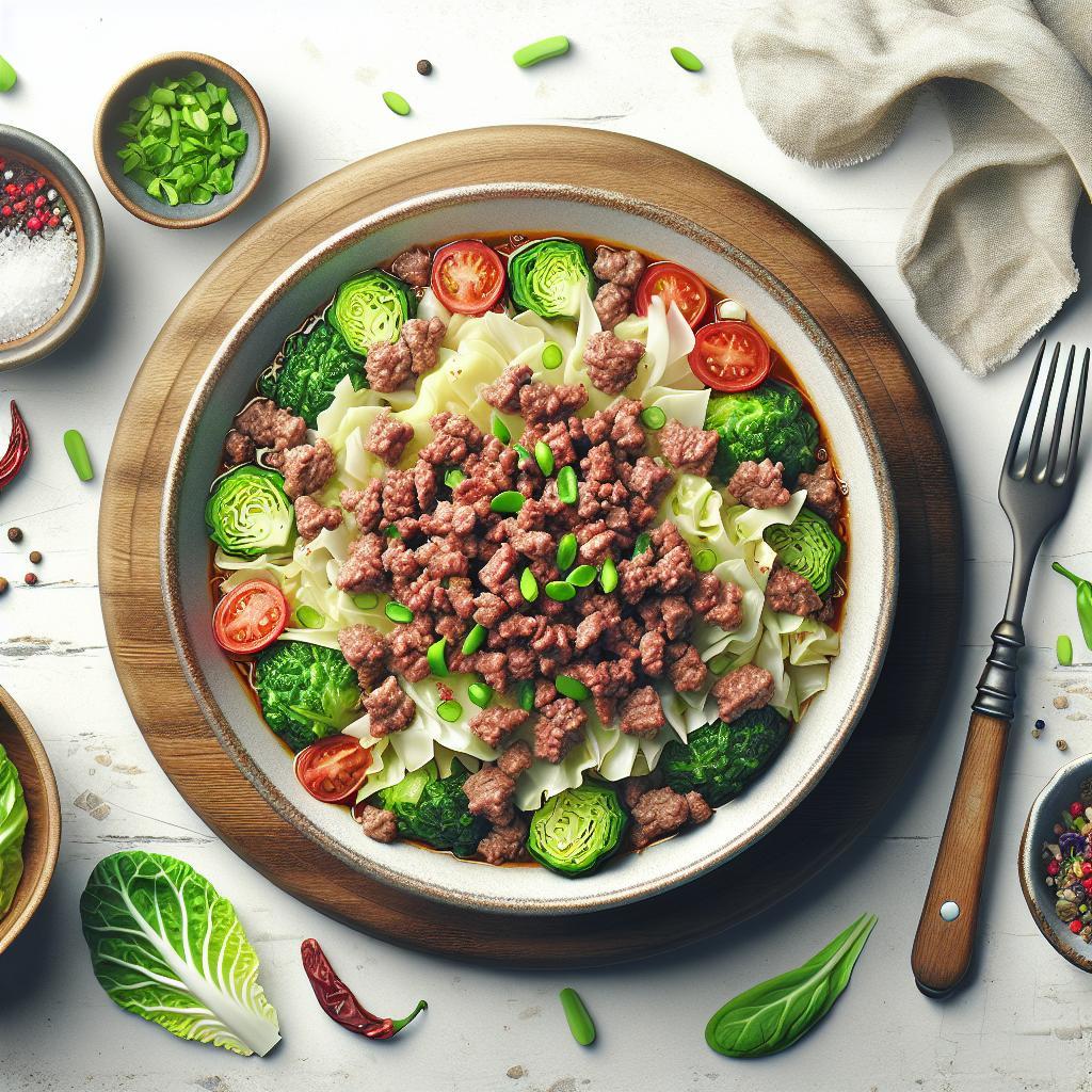 Hearty Keto Cabbage Soup: Savory Ground Beef Delight