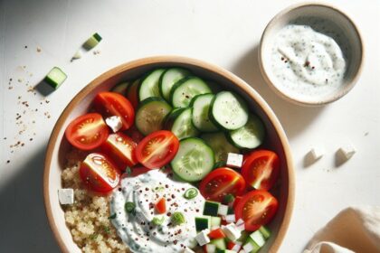 Bright Bites: Greek Quinoa Bowls with Creamy Tzatziki