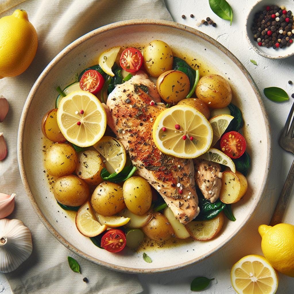 Zesty Greek Lemon Chicken & Potatoes: A Mediterranean Delight