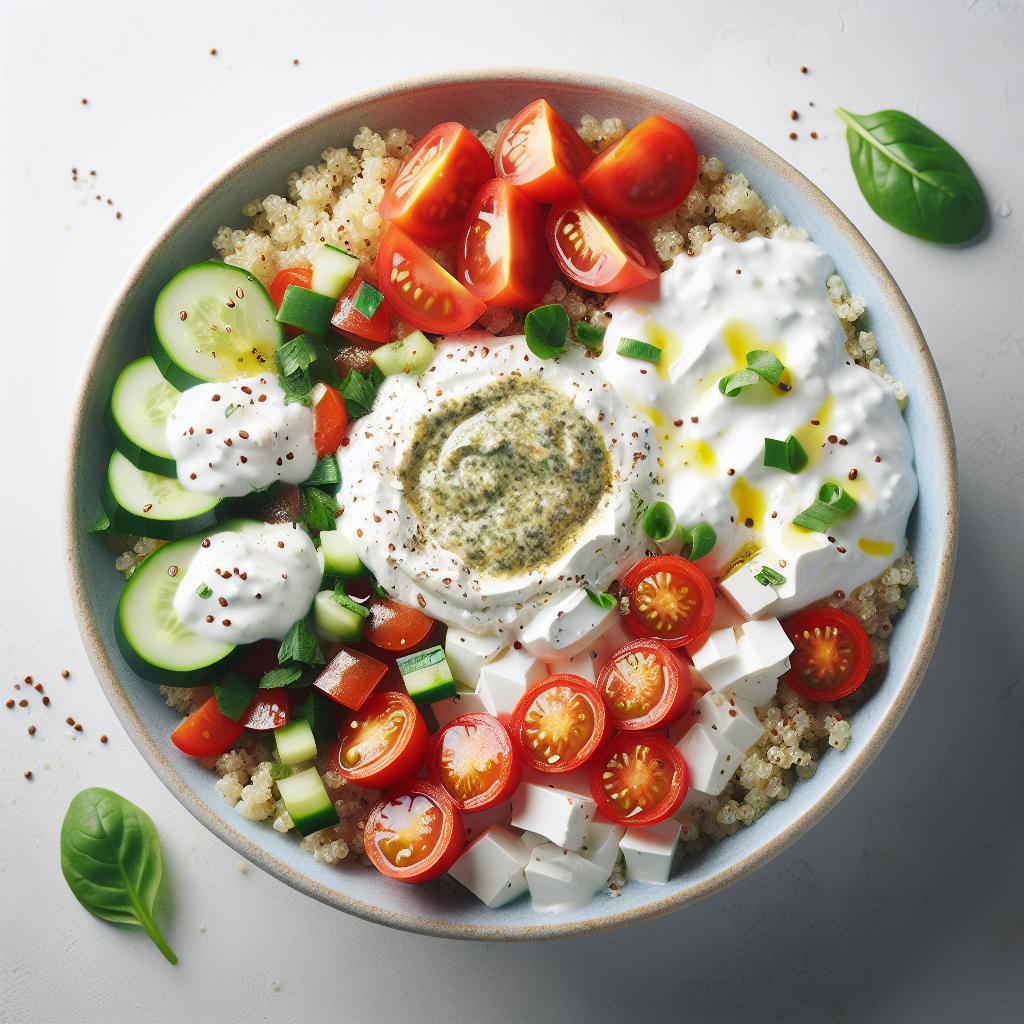 Bright Bites: Greek Quinoa Bowls with Creamy Tzatziki