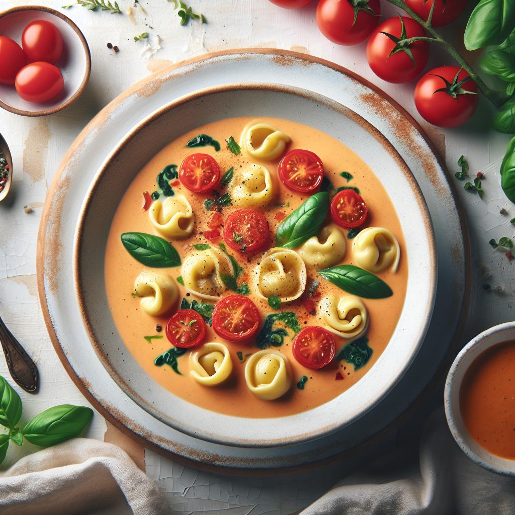 Savor the Comfort: Creamy Tomato Tortellini Soup Recipe