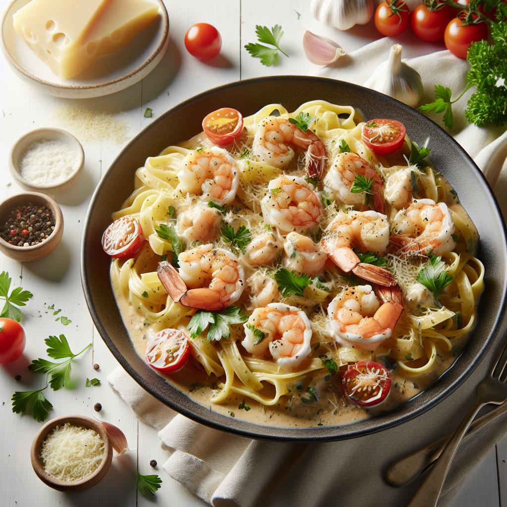Indulgent Creamy Garlic Shrimp Pasta: A Flavorful Delight