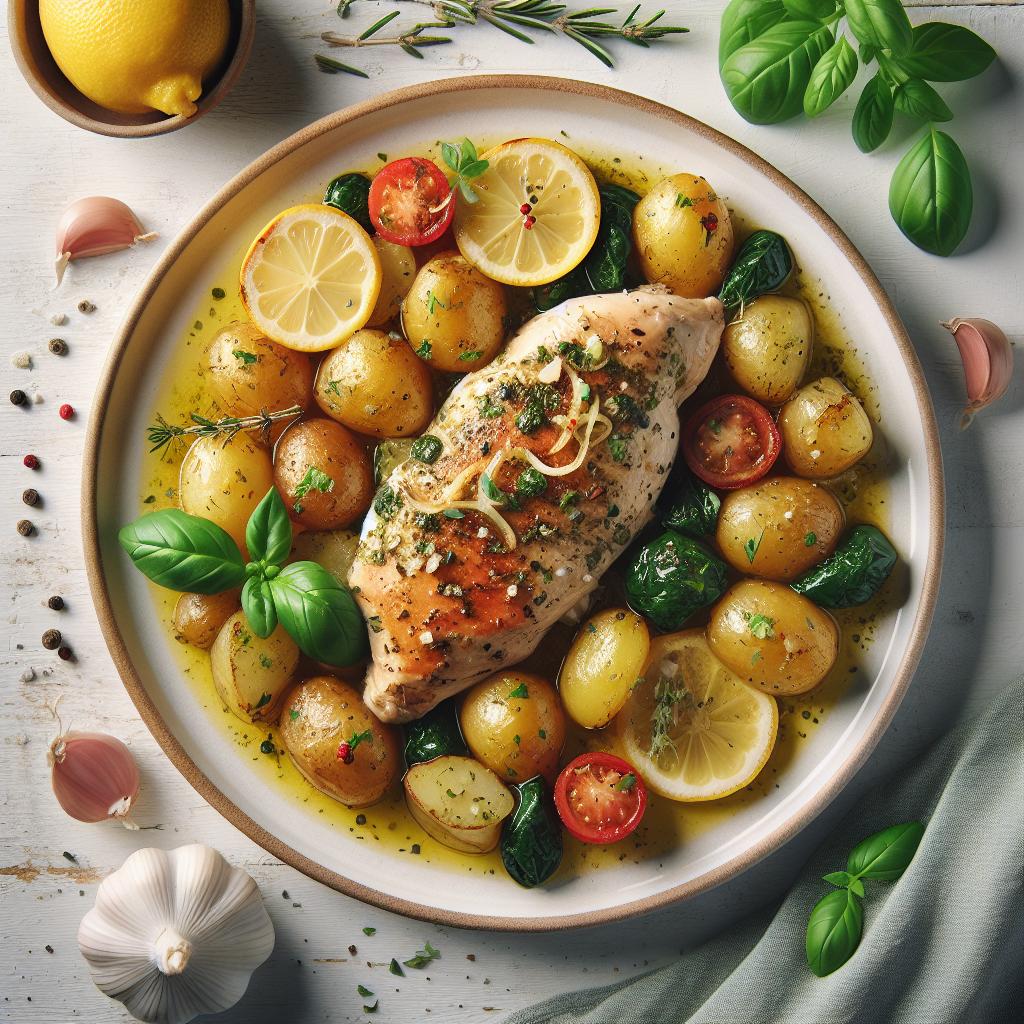 Zesty Greek Lemon Chicken & Potatoes: A Mediterranean Delight