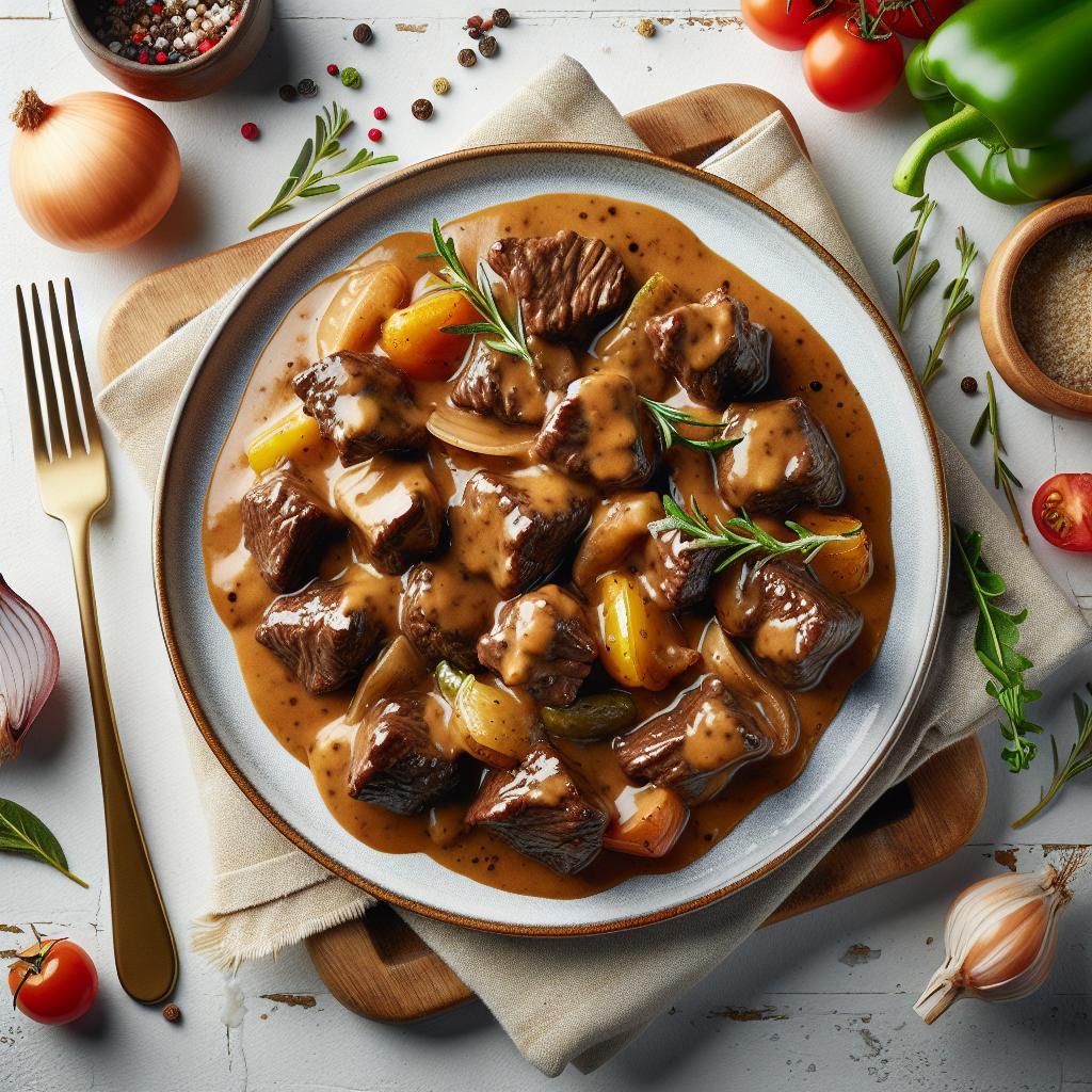 Savory Beef Tips with Rich, Homemade Gravy Delight