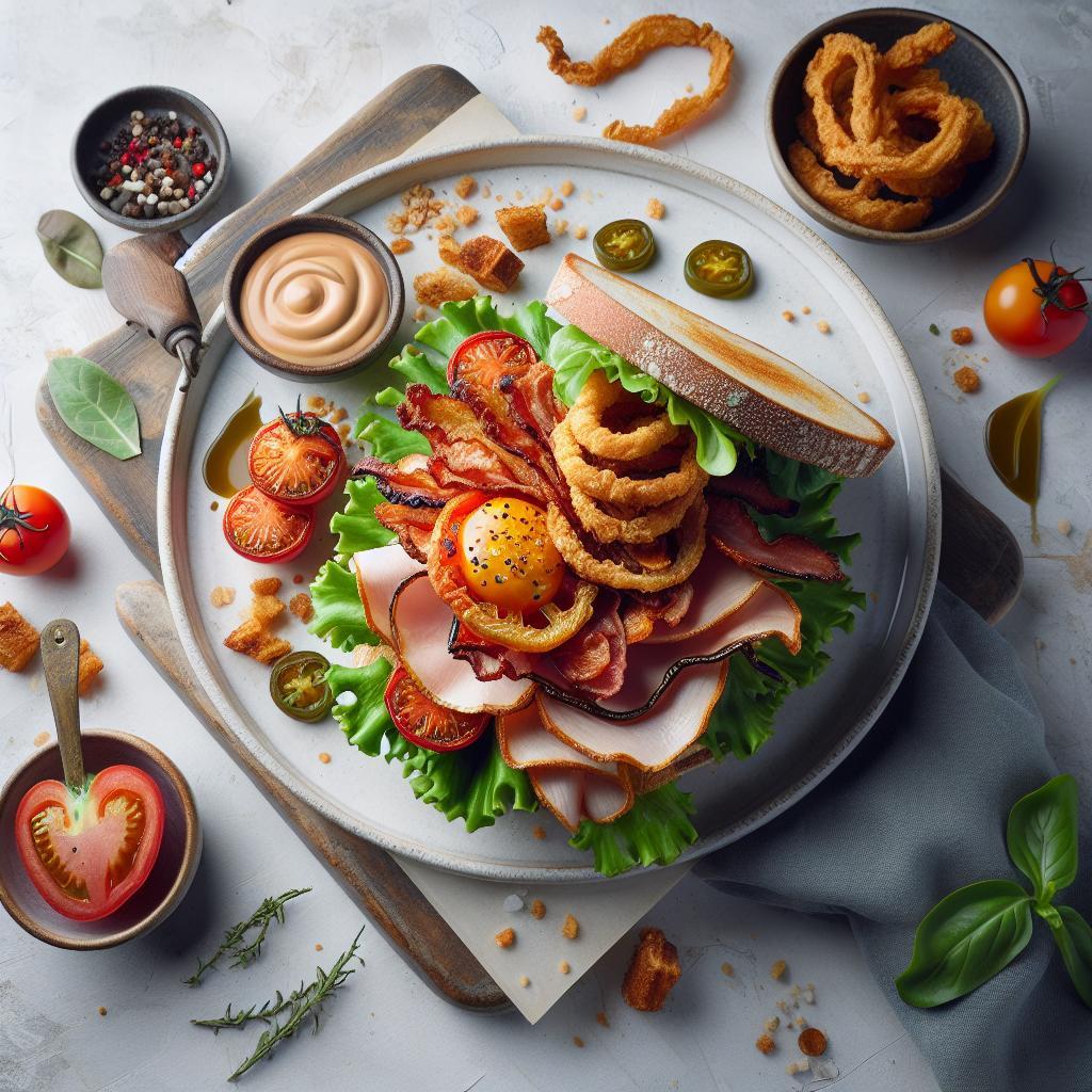 Crispy Fried Green Tomato BLT with Smoky Turkey Twist