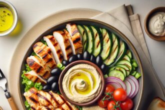 Savor the Perfect Pair: Hummus and Grilled Chicken Delight