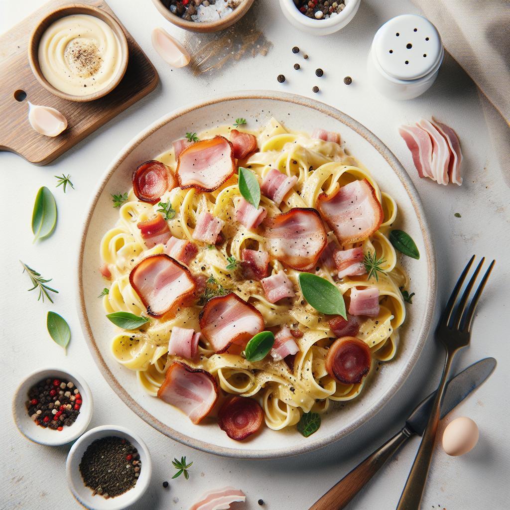 Savor Creamy Carbonara with Turkey Bacon: A Flavorful Twist