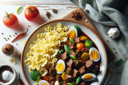 Hearty Beef Goulash with Egg Noodles: A Savory Classic Recipe
