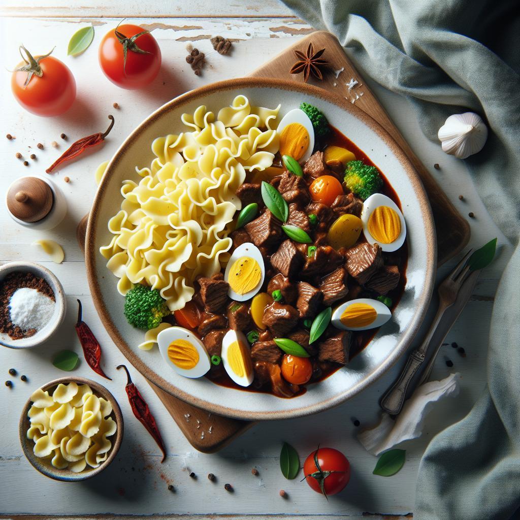 Hearty Beef Goulash with Egg Noodles: A Savory Classic Recipe