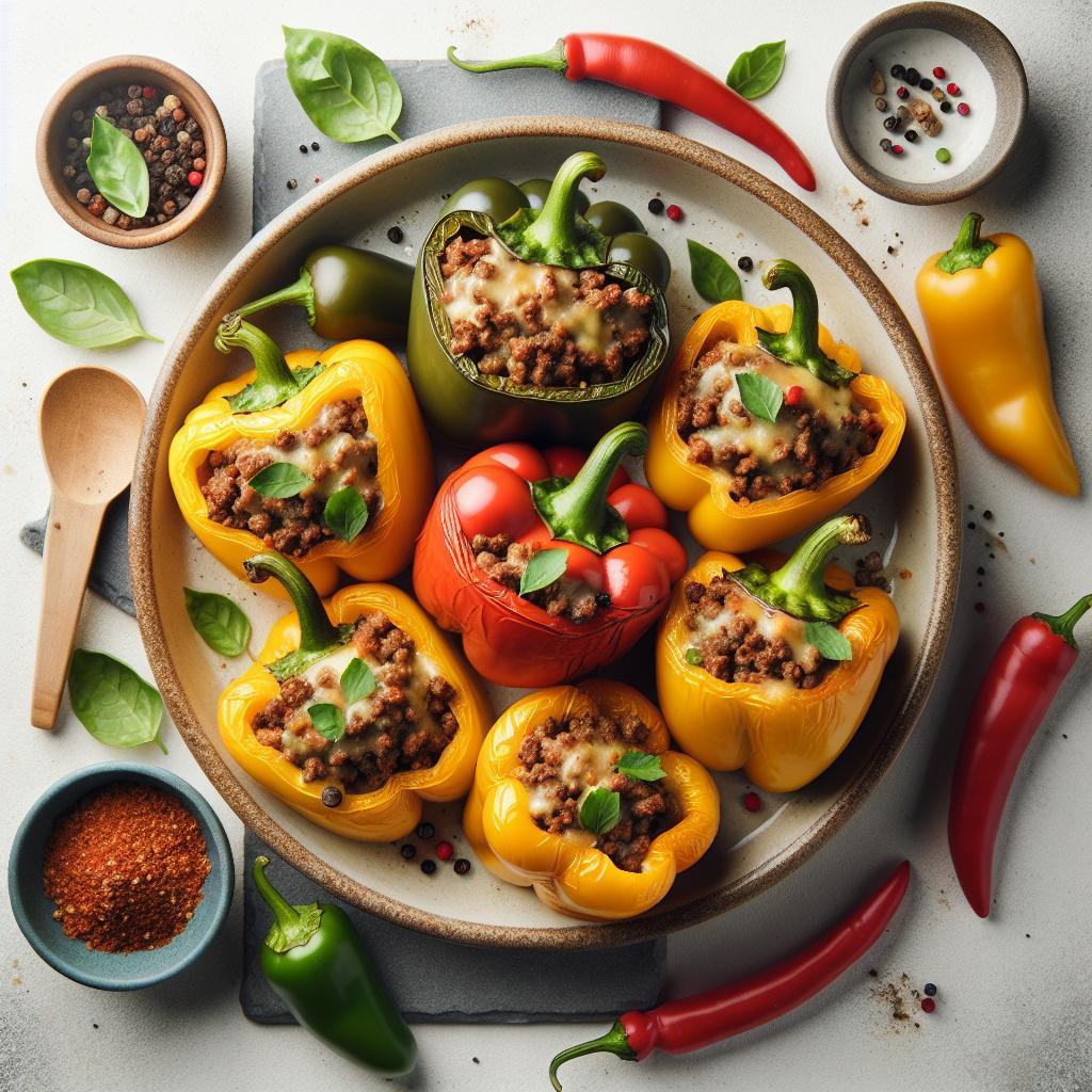 Flavor-Packed Ground Beef Stuffed Bell Peppers Recipe