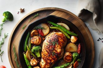 Savor Skillet Balsamic Chicken: A Tangy Twist on Dinner