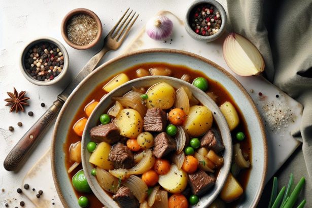 Hearty Old-Fashioned Beef Stew with Tender Potatoes Recipe