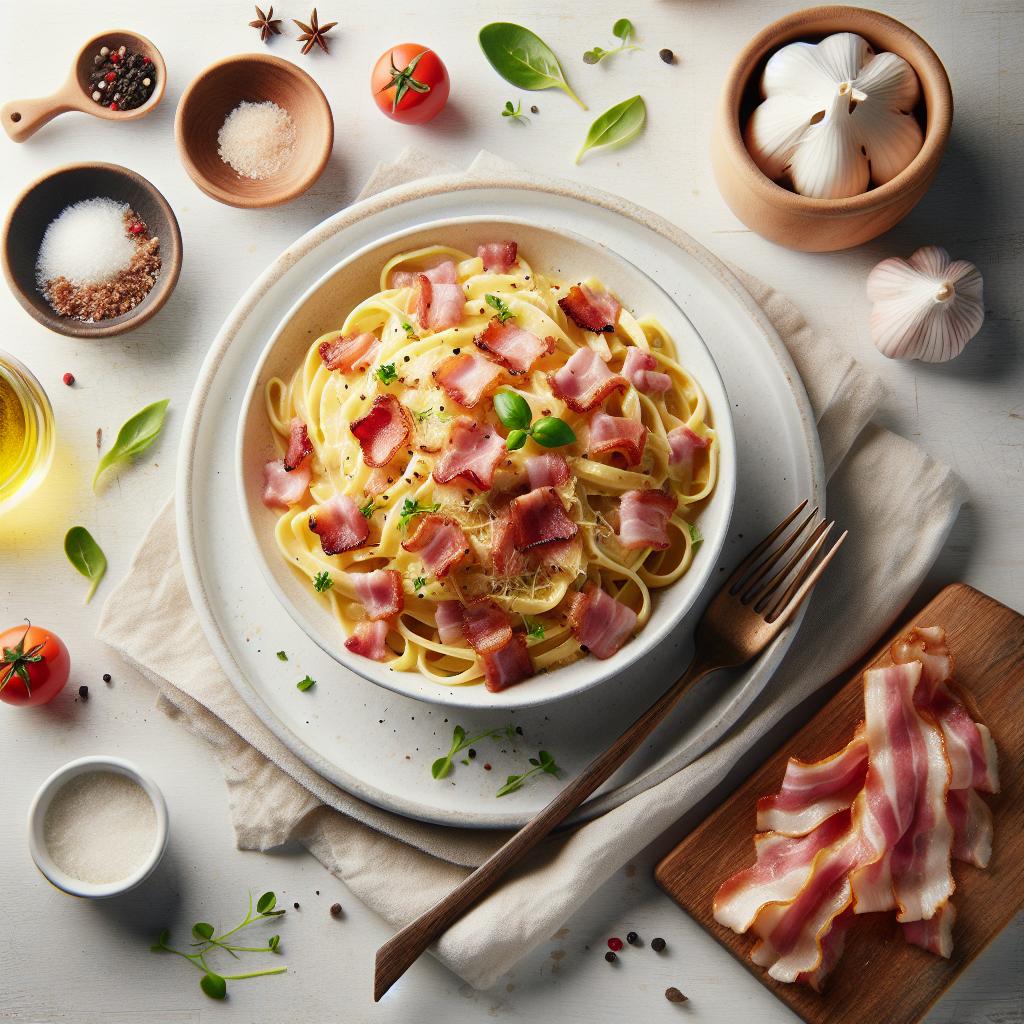 Savor Creamy Carbonara with Turkey Bacon: A Flavorful Twist