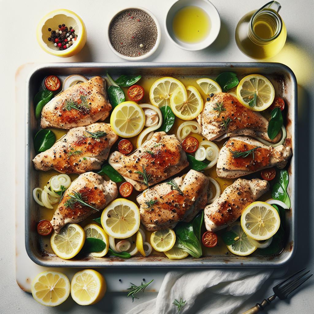 Zesty Sheet Pan Lemon Pepper Chicken: Easy Flavorful Feast