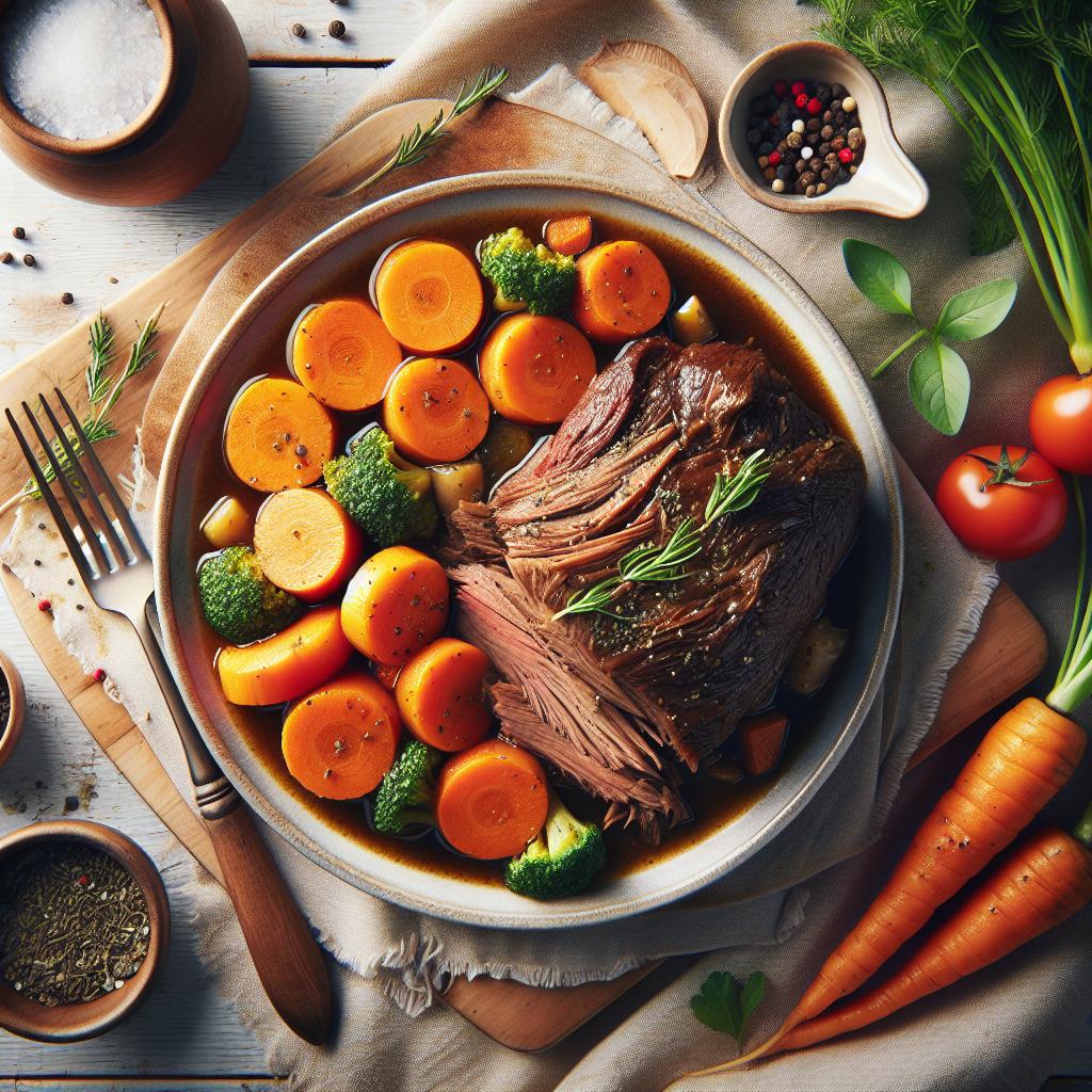Tender Slow Cooker Pot Roast with Sweet Carrots Recipe