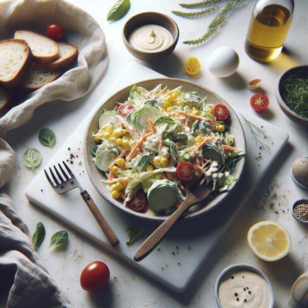 Tangy Twist: Creamy Coleslaw with Zesty Vinegar Dressing