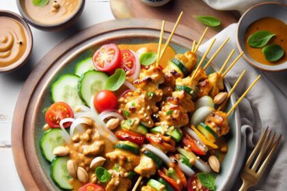 Savory Chicken Satay with Creamy Peanut Sauce Delight