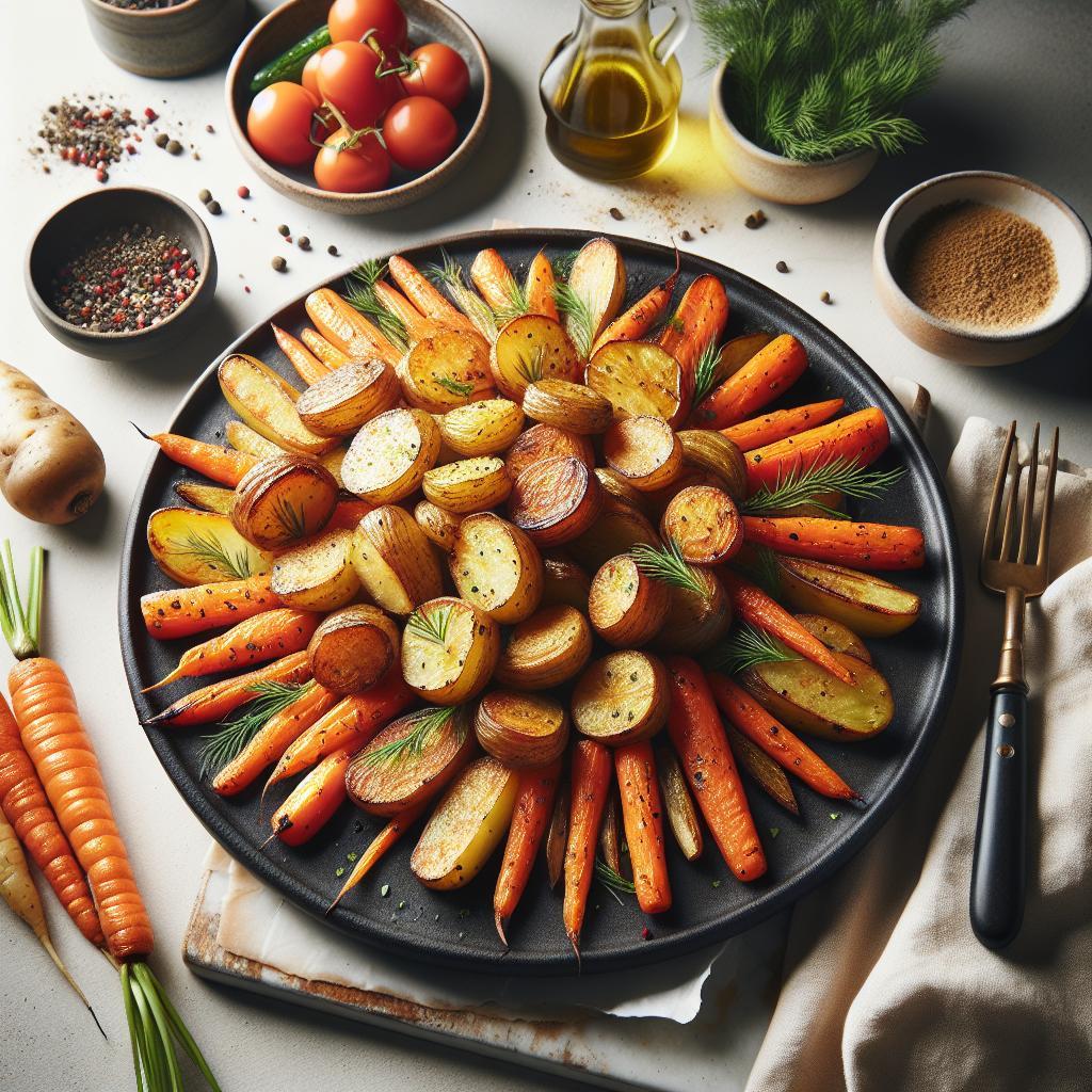 Crispy Roasted Potatoes and Carrots: A Flavorful Delight