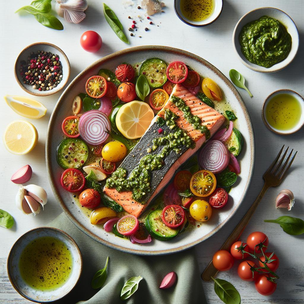 Effortless Sheet Pan Pesto Salmon: Flavor Meets Simplicity