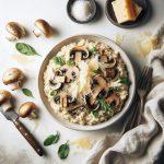 Savor the Creamy Delight of Mushroom Risotto with Parmesan