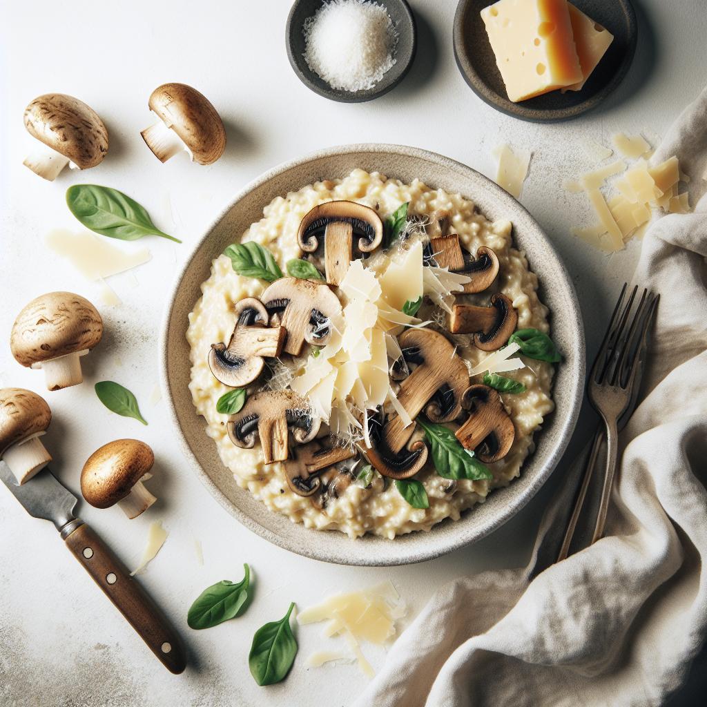 Savor the Creamy Delight of Mushroom Risotto with Parmesan