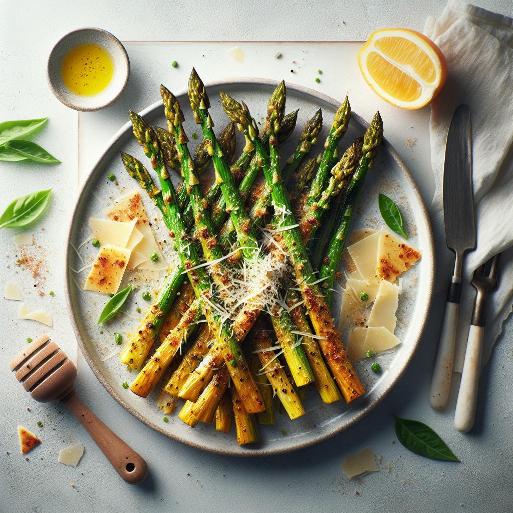 Golden Roasted Asparagus with a Parmesan Twist: A Flavorful Delight