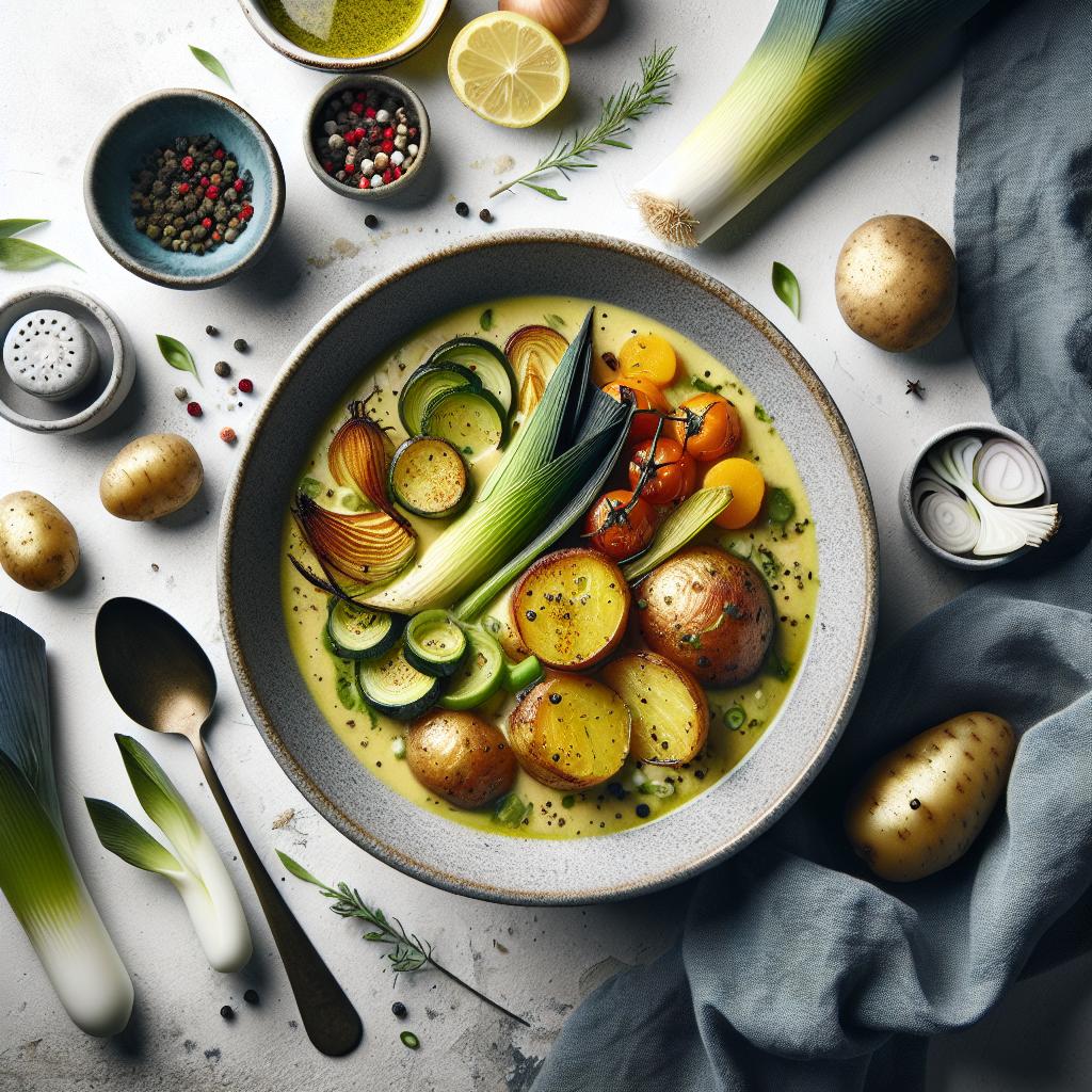 Comfort in a Bowl: Roasted Potato and Leek Soup Delight
