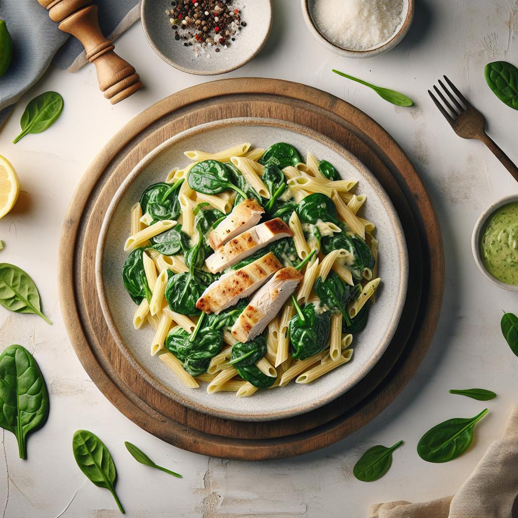 Savor the Richness: Creamy Spinach Chicken Pasta Delight