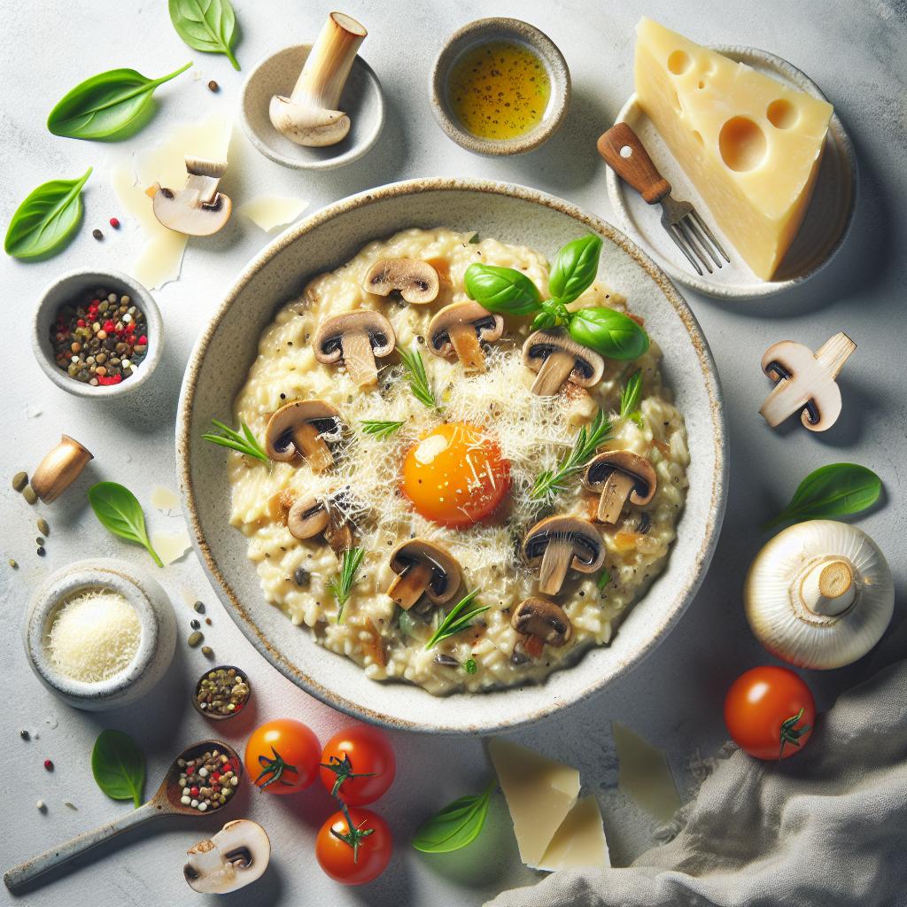 Savor the Creamy Delight of Mushroom Risotto with Parmesan