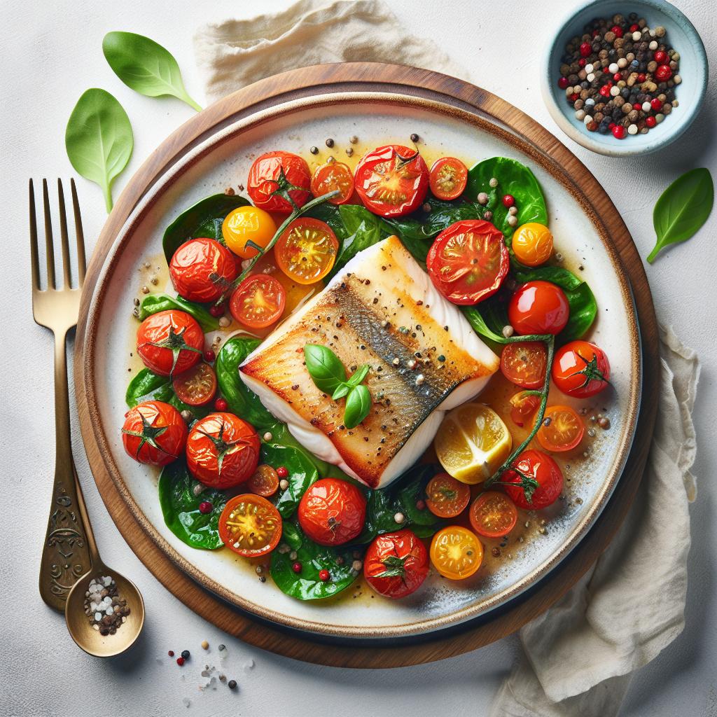 Savor the Flavors: Baked Halibut with Juicy Tomatoes