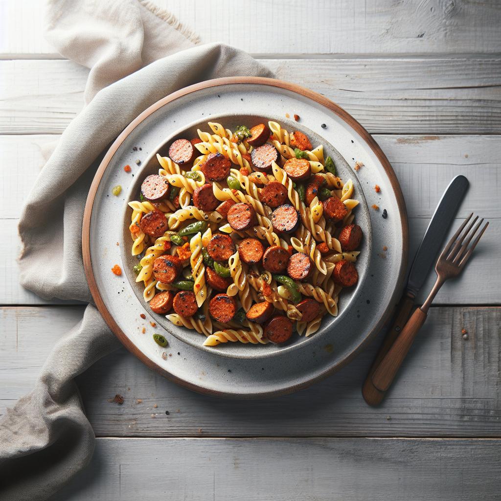 Spice Up Dinner: Cajun Pasta with Savory Turkey Sausage