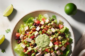 Zesty Turkey Taco Salad with Refreshing Lime Dressing Twist
