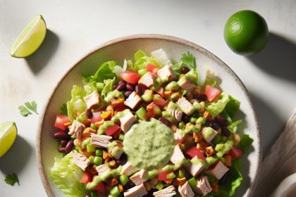 Zesty Turkey Taco Salad with Refreshing Lime Dressing Twist